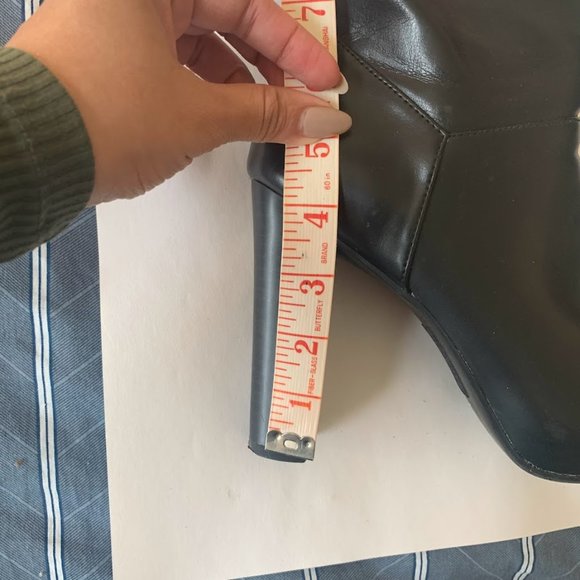 Nine & Co Knee High Black Heeled Boots - Size 6.5 - Picture 5 of 8